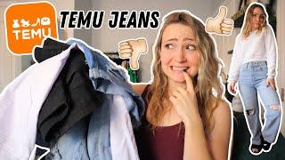 TEMU JEANS HAUL  cheap jeans try on and review