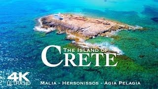 4K CRETE 2024  4 HOUR Drone Aerial of Hersonissos Malia & Agia Pelagia  Greece Kreta Creta