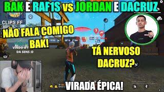 LOUD BAK E RAF1S vs LOUD JORDAN E DACRUZ 4v4 INSANO COM VIRADA ÉPICA CLIPS FF