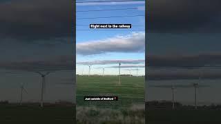 Amazing view of wind turbines and solar panels on the East Coast