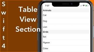 UITableView Section Swift 4 + Xcode 9.0