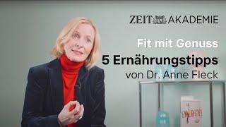 Gesunde Ernährung mit Genuss  5 Tipps von Dr. Anne Fleck