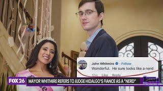 Beef or jokes? Mayor Whitmire refers to Judge Lina Hidalgos fiance as a nerd