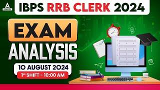 IBPS RRB Clerk Exam Analysis 2024  RRB Clerk 1st Shift Analysis  Asked Questions & Expected CutOff