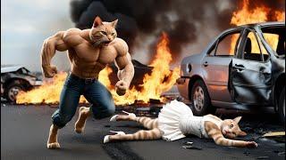 Muscular Cats Epic Transformation for Love #cat #love #lovestatus #lovestory #funny #comedy