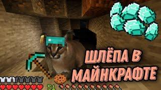 Шлёпа играет в minecraft