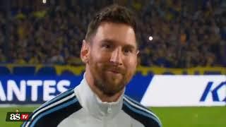 La reacción de Lionel Messi al cántico de La Bombonera  Futbol  AS América