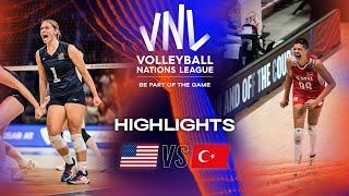  USA vs.  TUR - Highlights Semi Finals  Womens VNL 2023