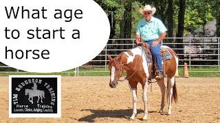 When to start a horse under saddle. What age.