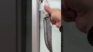 Авторский нож Орлан из мозаичной дамасской стали #рекомендации #кизлярскиеножи #охота