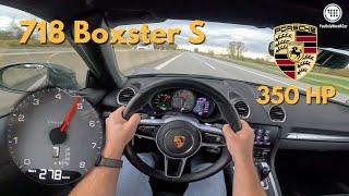 2023 Porsche 718 Boxster S 982 POV TEST DRIVE  Autobahn Acceleration  RAW Sound