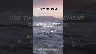 MASTER YOUR MIND Techniques to Boost Your Focus and Productivity #shorts #productivity #mindset