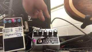 332022 Experiment Death by Audio Supersonic Fuzz Gun and Boss DD-8 delay pedals