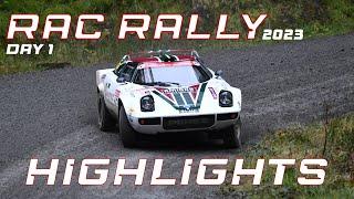 RAC Rally Day 1 Highlights Ft Lancia Stratos & lots of moments Thursday