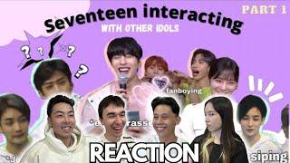 Seventeen interacting with other idols aka A MeSS REACTION