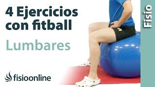 4 ejercicios con pelota de Fitball o Pilates para trabajar las lumbares