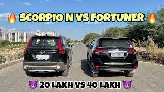 SCORPIO N VS FORTUNER DRAG RACE 