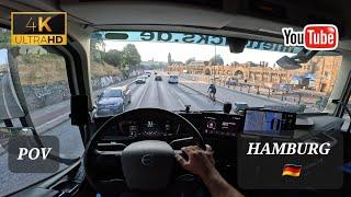 POV  ASMR Truck driving in Hamburg Germany  4K