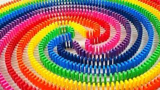 AMAZING Rainbow Dominoes  Satisfying Domino Screen Link