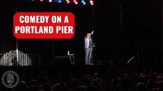 Lewis Black Does Outdoor Comedy On A Pier In Portland Maine