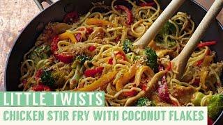 Chicken and Vegetable Stir Fry with Coconut