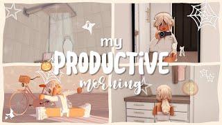 ⋆୨୧˚  My Productive Morning  yoga cooking shower ️ ˚୨୧⋆