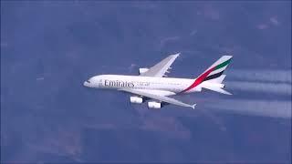 *RARE* CLOSE UP Air to Air Race A380 VS A380