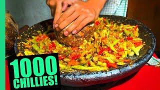 EXTREME Spicy Food Challenge in Jakarta HUGE 32 Kinds of Sambal and LEVEL 5 Seblak