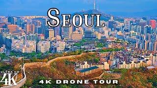 Seoul South Korea  4K ULTRA HD 60FPS  Drone Tour