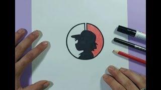 Como dibujar una pokeball paso a paso 2  How to draw a pokeball 2