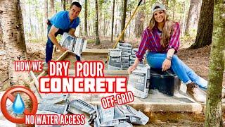 DRY POUR Foundation for Our Outhouse  Off-Grid Treehouse Build Ep. 16