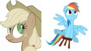 Applejack Farts in Rainbow Dashs Face funny