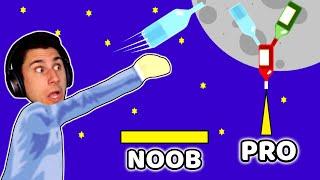 Impossible Bottle Flip IN SPACE  Happy Wheels