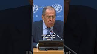 Russian Foreign Minister Lavrov comments on Tucker Carlsons Fox News departure #Shorts