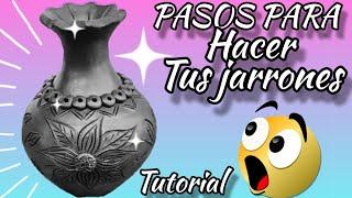 Cómo hacer un jarrón de barro o arcilla- alfarería manualidades diy tutorial