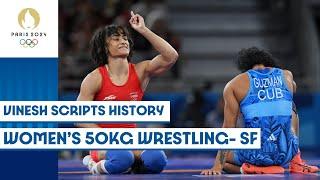  Vinesh storms in womens wrestling freestyle 50kg final  Paris 2024 highlights