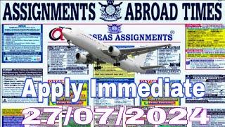 Assignment Abroad Times Today  2772024  job vacancy for Gulf countries