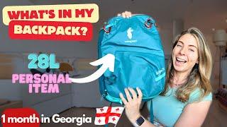 Whats in my Backpack for Georgia? 1 month Trip  in 28L