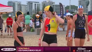 U15 Female Beach Relay - 2024 Youth Queensland Surf Lifesaving Championships