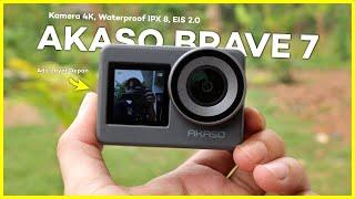 ACTION CAM BAGUS Kamera Bening Video Smooth BUAT VLOGGER & OUTDOOR  Review AKASO Brave 7