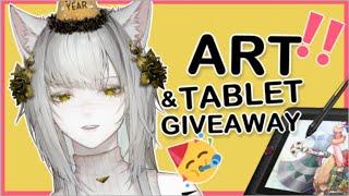 I GIVE AWAY TABLETS AND ART + Foxcile? Happy holidays stream