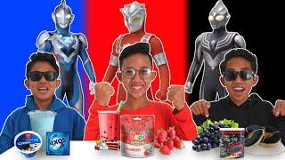 PILIH KARAKTER ULTRAMAN SESUAI MAKANAN 1 WARNA PART 2  CHALLENGE  Mikael TubeHD