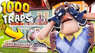 1000 TRAPS IN NEIGHBORS HOUSE then he did this...  Hello Neighbor Gameplay Mods