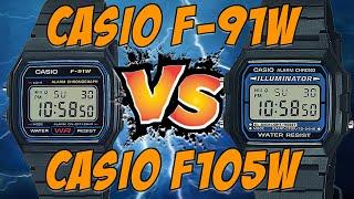 Casio F91W vs F105W Comparison - Which Is BetterAn Iconic Digital Watch & A Challenger #icon #casio