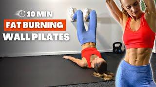 10 min FAT BURNING Wall Pilates  Low Impact Full Body Workout