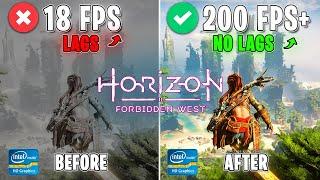 *BEST SETTINGS* to Fix LAGS STUTTER & FPS Drops in Horizon Forbidden West on Low End PC