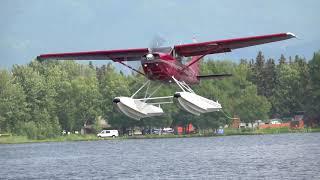 Alaska Seaplanes Taking off Landing & Flying