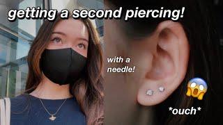 getting a second piercing  *with a needle*