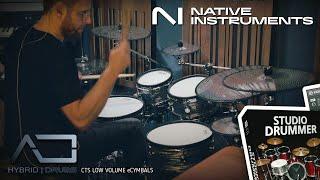 Native Instruments Studio Drummer on e-drums + AWESOME AE Hybrid CTS e-cymbals