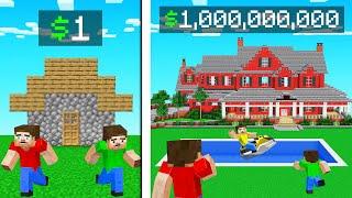 $1 BILLION DOLLAR MANSION vs NOOB HOUSE Minecraft